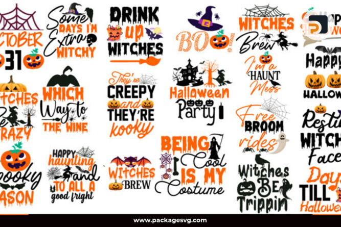 Halloween Witch Bundle 60 Designs SVG