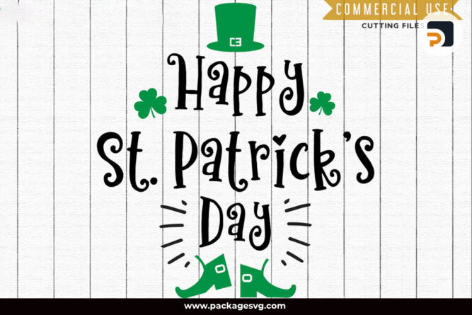 Happy St Patrick's Day SVG PNG EPS DXF, Printable Shirt and Mug