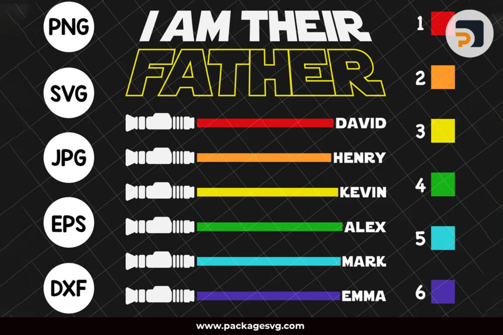 I Am Their Father SVG, Light Saber SVG