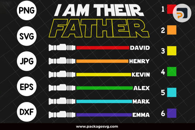 I Am Their Father SVG, Light Saber SVG