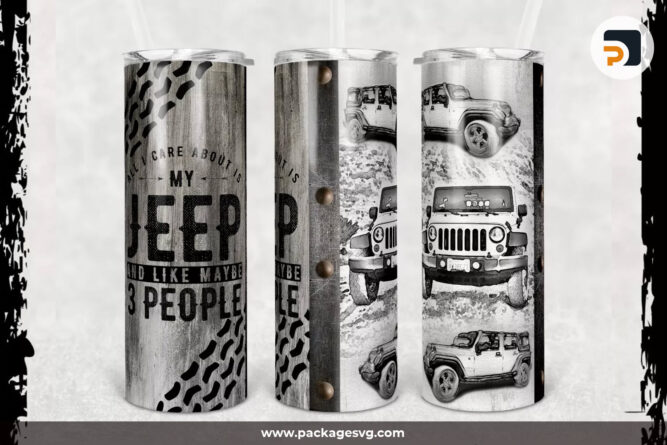 Jeep Off Road PNG, 20oz Skinny Tumbler Template