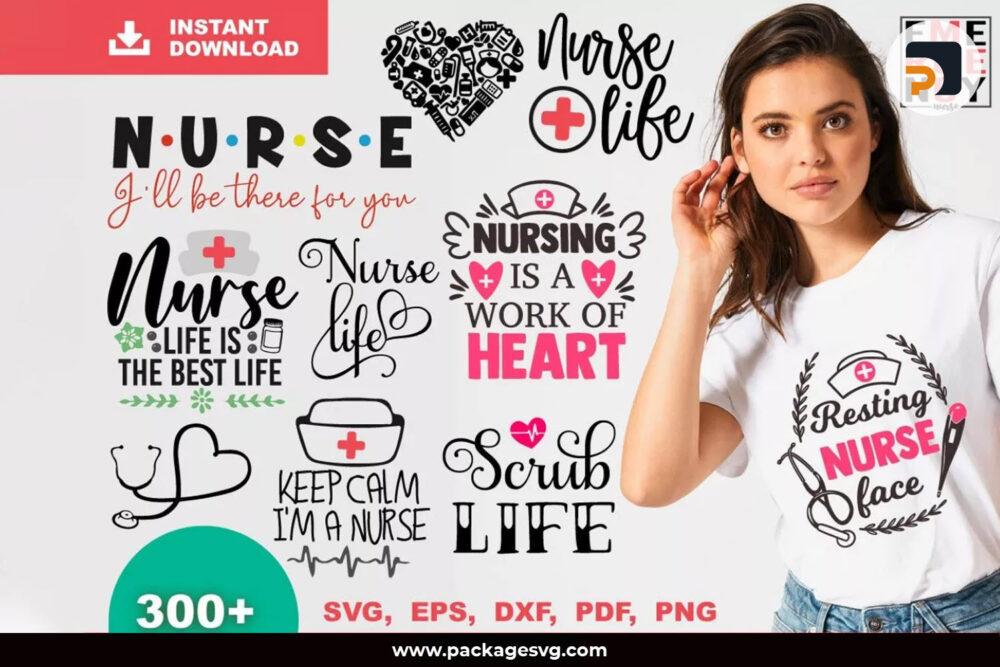 Nurse SVG Mega Bundle, 300+ Designs