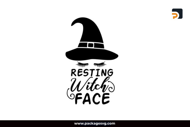 Resting Witch Face SVG