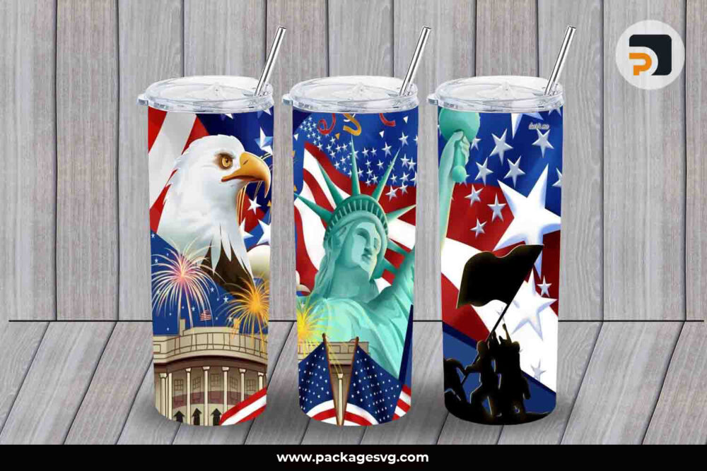 Statue of Liberty Eagle Flag Sublimation PNG