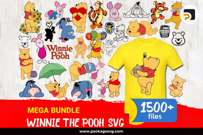 Winnie The Pooh SVG Bundle, 1500+ SVG