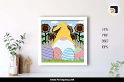 3D Easter Gnomes Shadowbox SVG