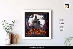 3D Haunted House Shadowbox SVG