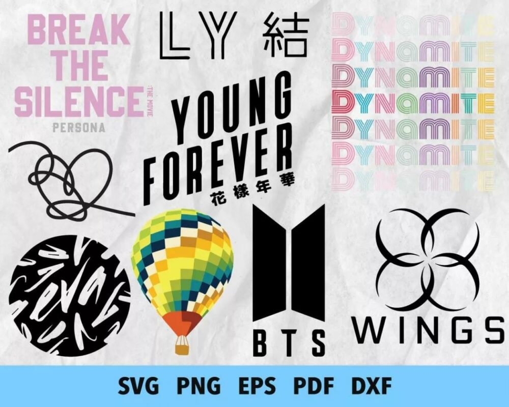 200+ Designs Fan KPOP SVG PNG EPS DXF PDF Digital Download||||