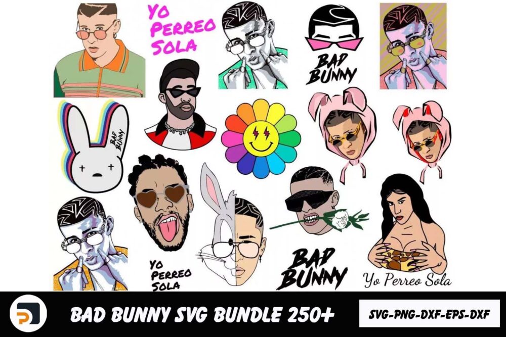 Bad Bunny SVG Bundle, 250+ Designs