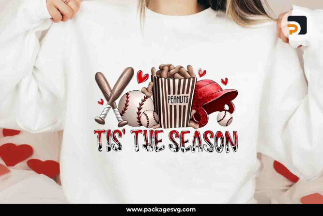 Baseball Tis' The SeaSon PNG, T-Shirt Design