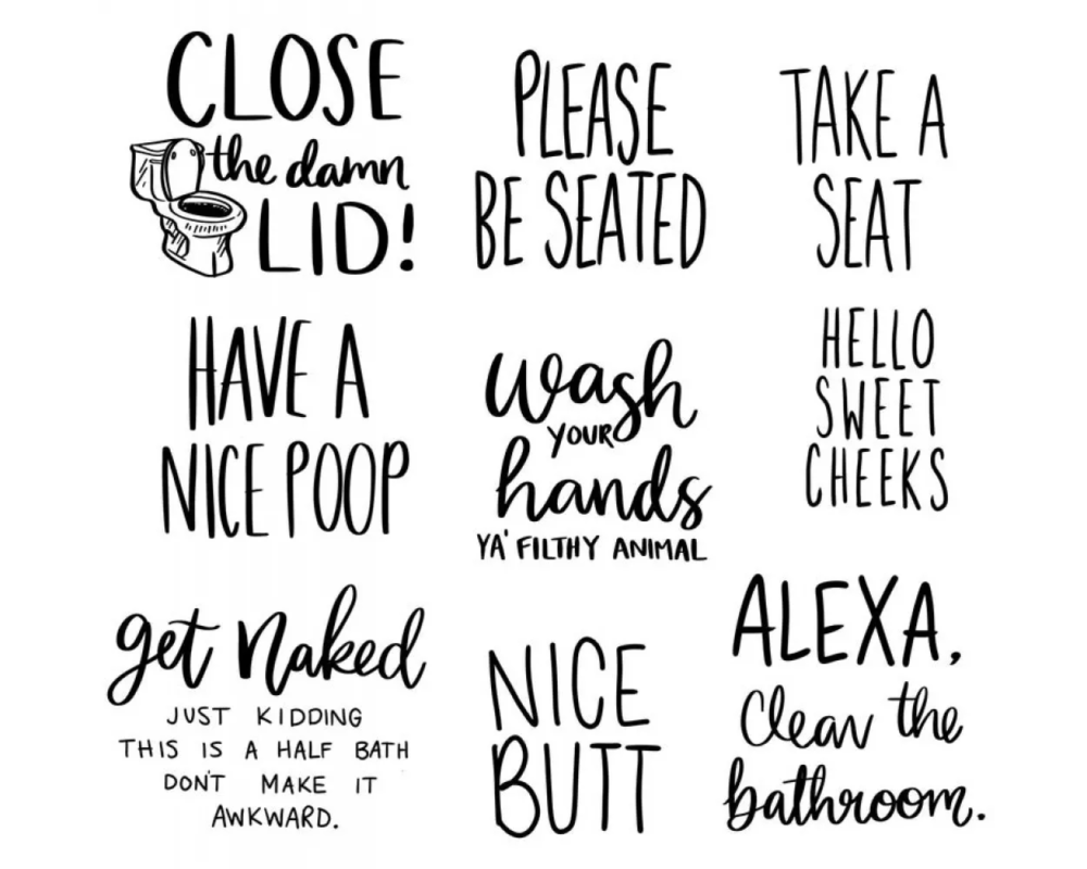 100 Designs SVG PNG EPS DXF PDF Digital Download LF6JSL98||||Bathroom Quotes SVG Bundle