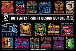 Butterfly T-shirt Design Bundle