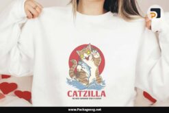 Catzilla The Most Dangerous Titan In History PNG EPS AI CDR Digital Download LF93GHZ1|