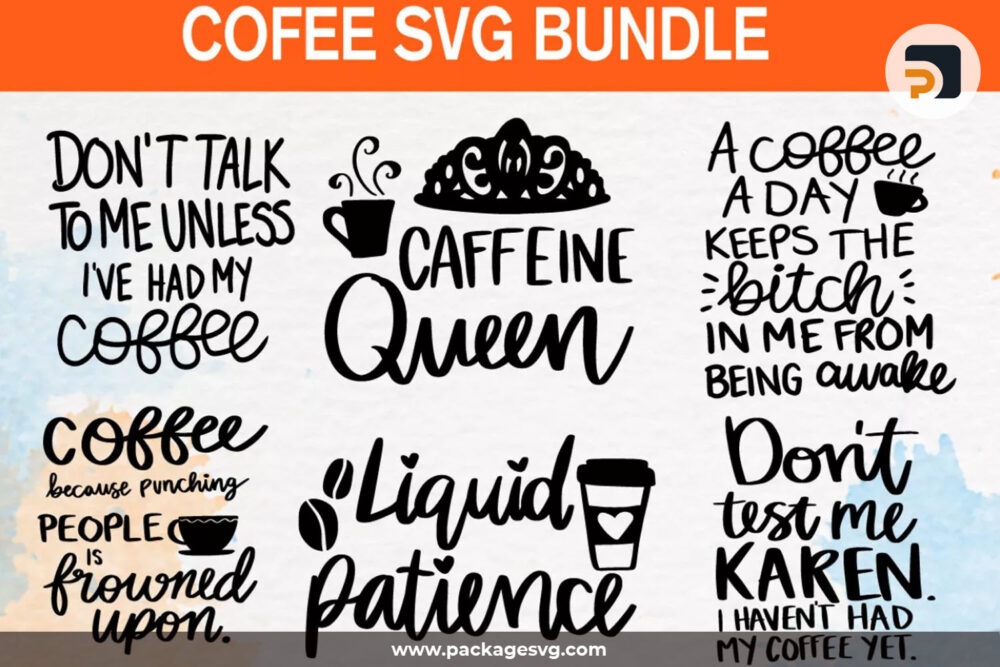 Coffee Quotes SVG Bundle, 100 Designs SVG