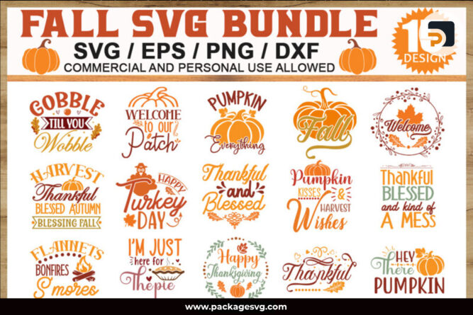 Fall Bundle 15 Designs SVG