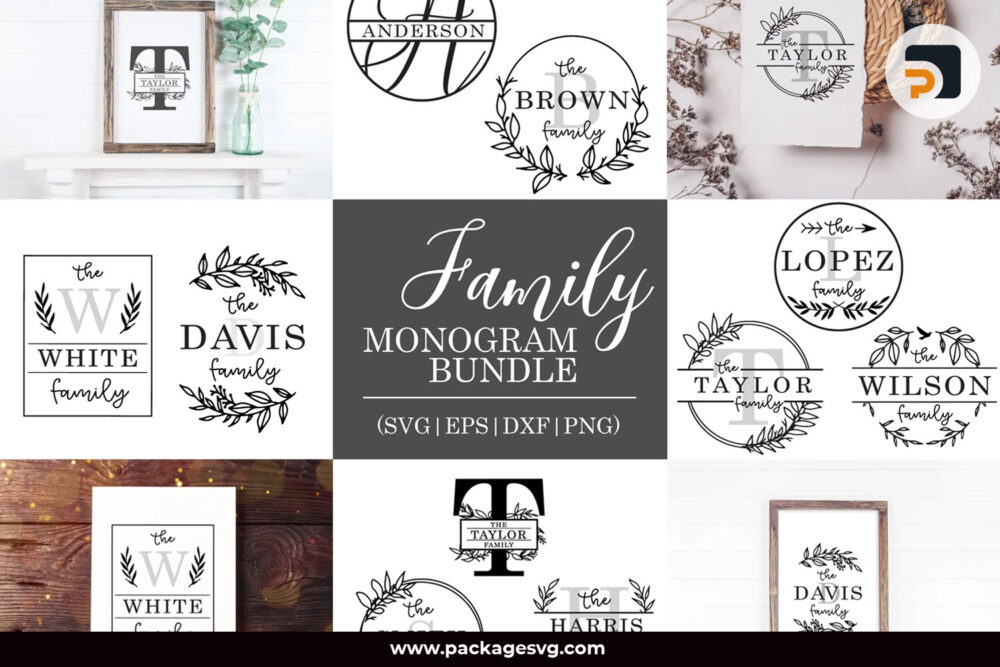 Family Monogram Bundle SVG