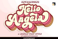 Hello Angela Font OTF File Digital Download LCY52WNR|||