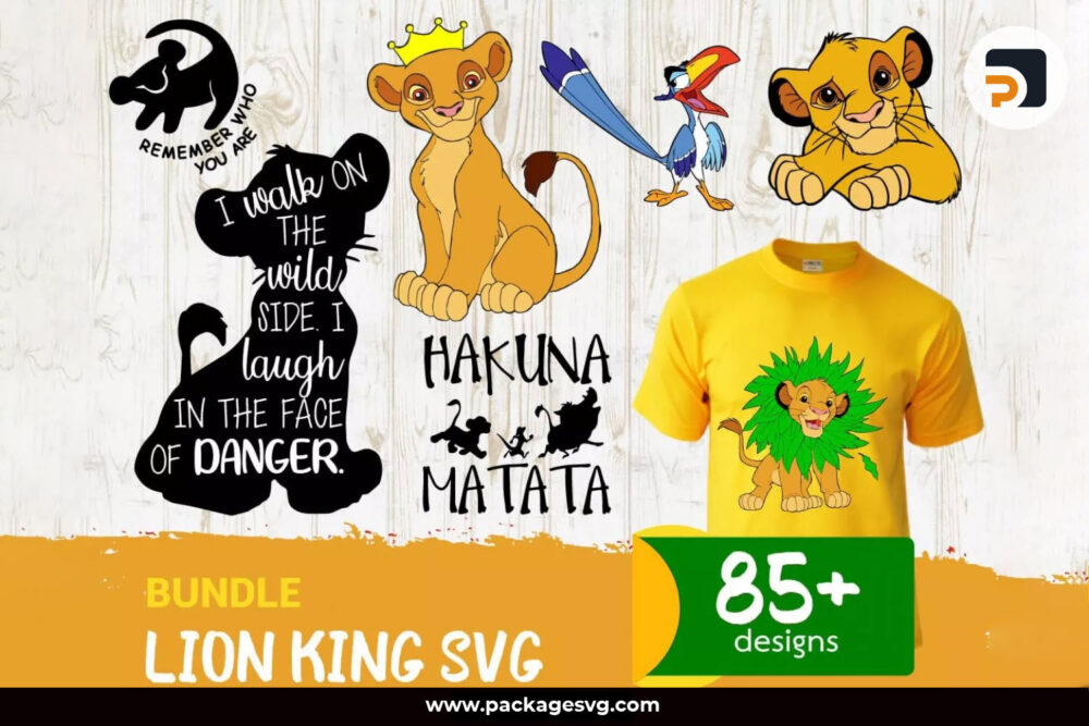 Lion King SVG Bundle, 85 Designs SVG