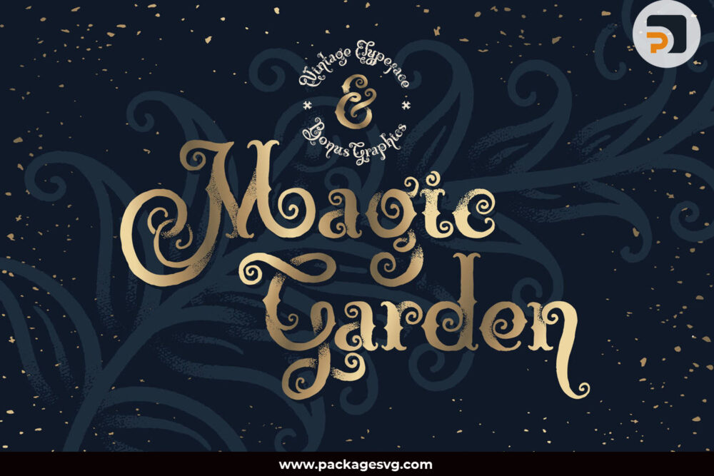 Magic Garden Font, Graphics EPS OTF TTF File