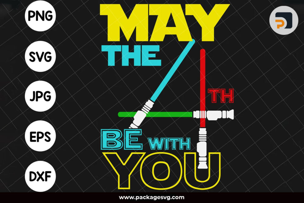 May The 4th Be With You SVG, Lightsaber SVG