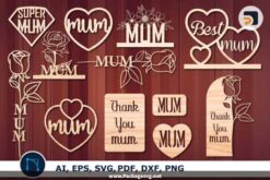 Mother's Day SVG Laser-cut Mega Bundle