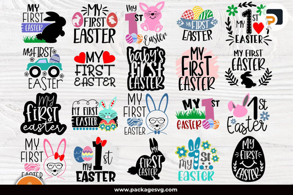 My First Easter SVG Bundle, 20 Baby Designs SVG