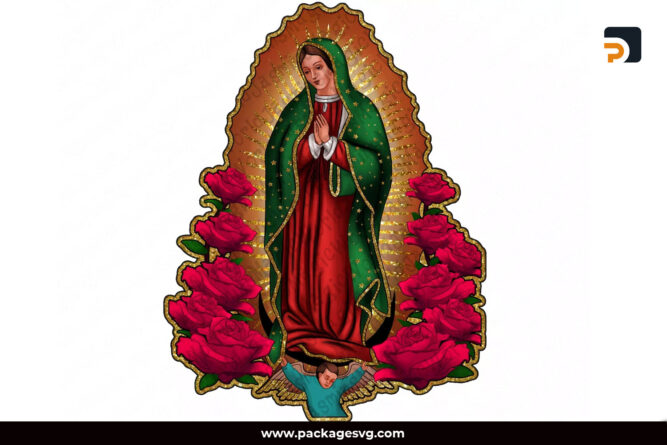 Our Lady of Guadalupe PNG, Latina Mexican Sublimation Design