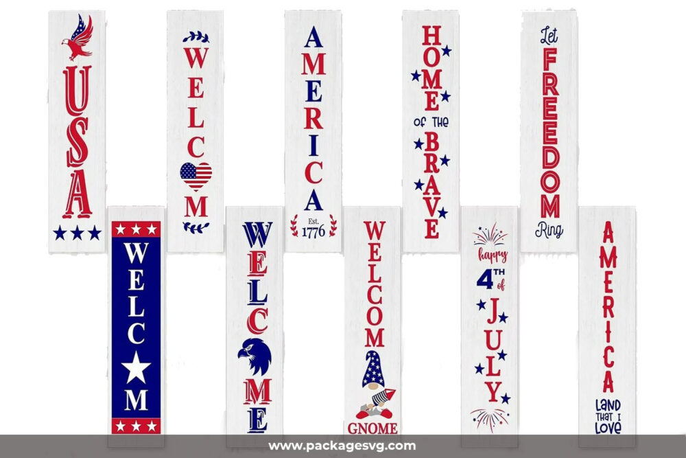 Porch Sign SVG Bundle, 4th of July SVG