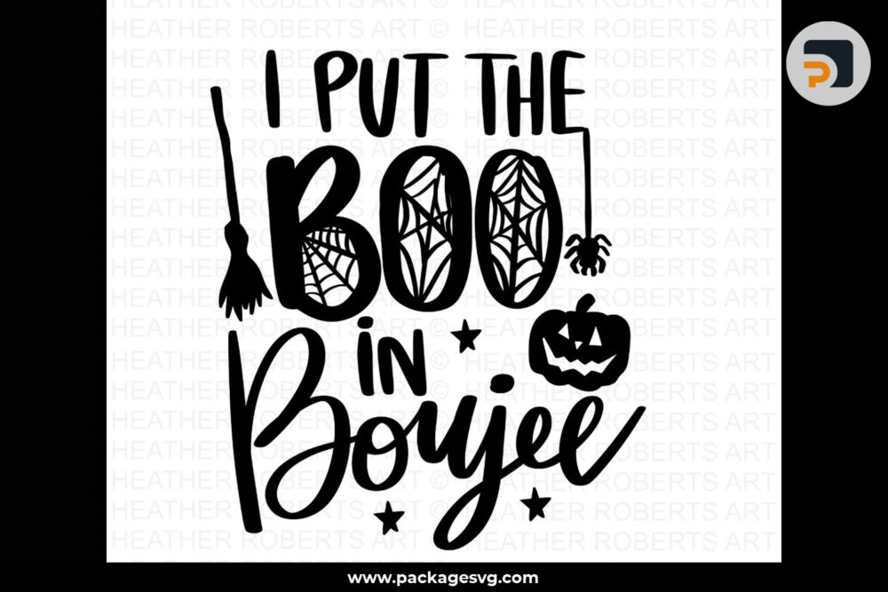 Put the Boo in Boujee SVG, Printable Halloween Witch T-Shirt