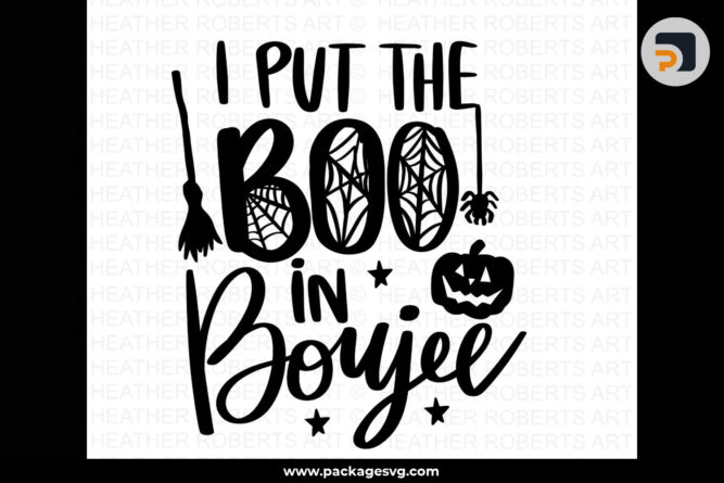 Put the Boo in Boujee SVG, Printable Halloween Witch T-Shirt