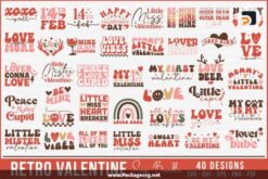 Retro Valentines Day SVG Bundle