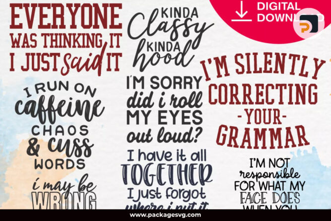 Sarcastic Quote Bundle SVG