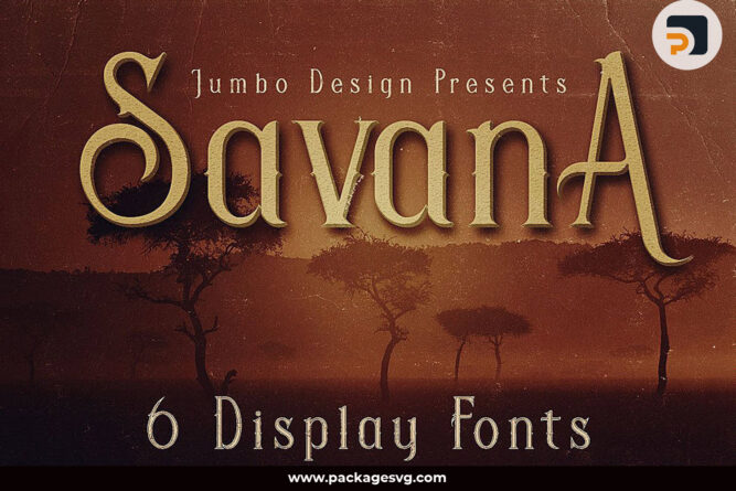 Savana Display Font, OTF TTF File