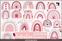 Valentine Rainbow SVG Bundle