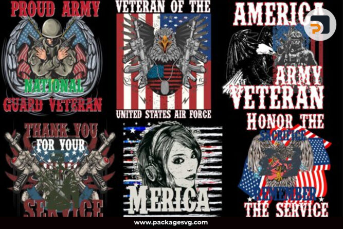 Veteran America Bundle 7 Design PNG