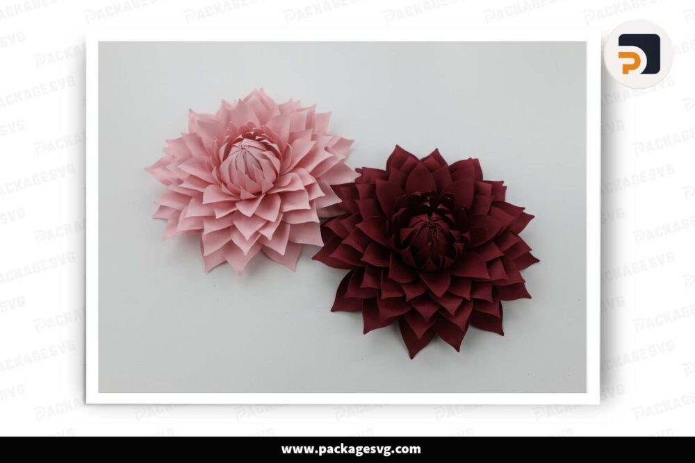 Mini Dahlia Paper, Flower Template For Cricut LI8CBA1Q