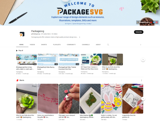 Youtube instructions for using the website packagesvg.com