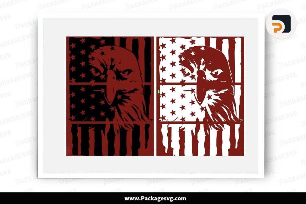 America Eagle SVG, Flag Car Decal Design LIVKH8IZ