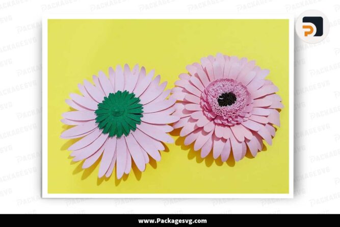 Dubble Gerbera Paper, Flower Templates For Cricut LITN3OZW