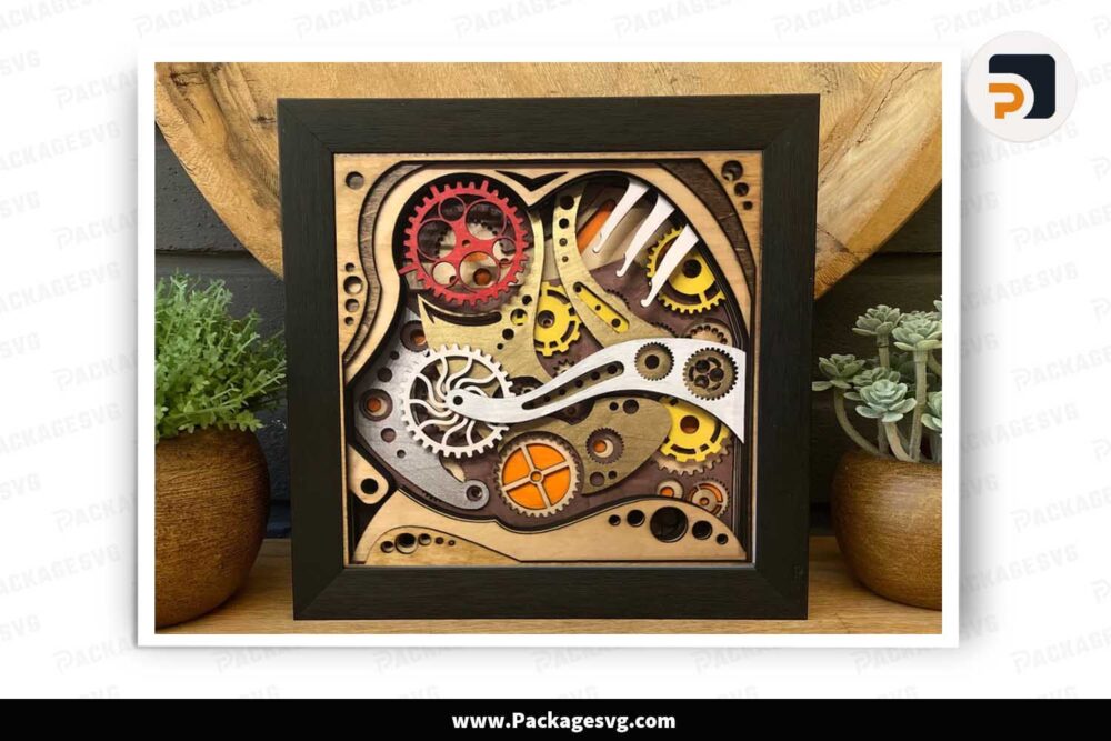 3D Watch Wheel Mandala, SVG files for Laser or Cricut LK963MG3