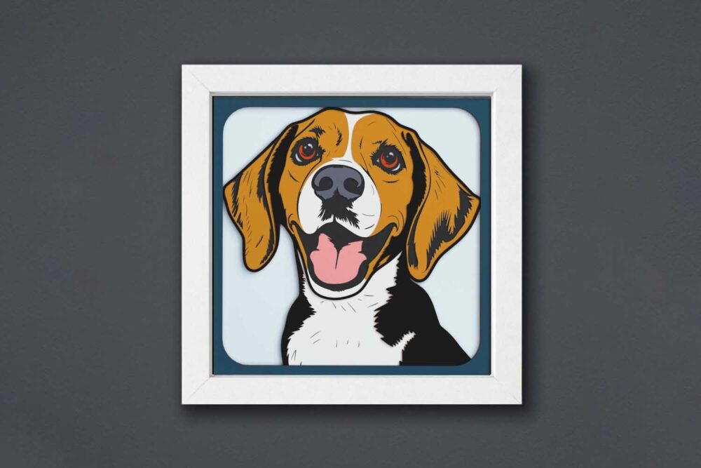 Beagle Shadow Box, SVG Files For Cricut LKKJUERP