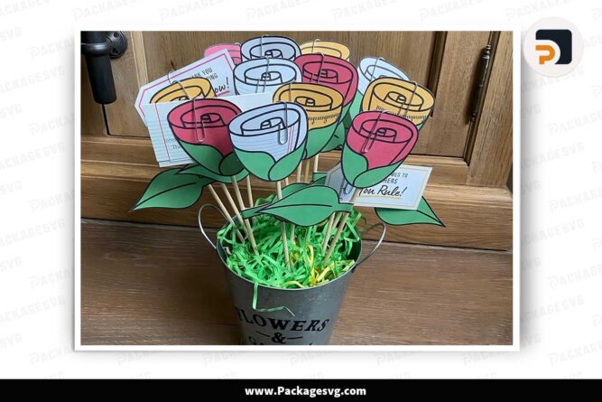 DIY Teacher Bouquet, Gift Card Bouquet PDF LK2AC18D