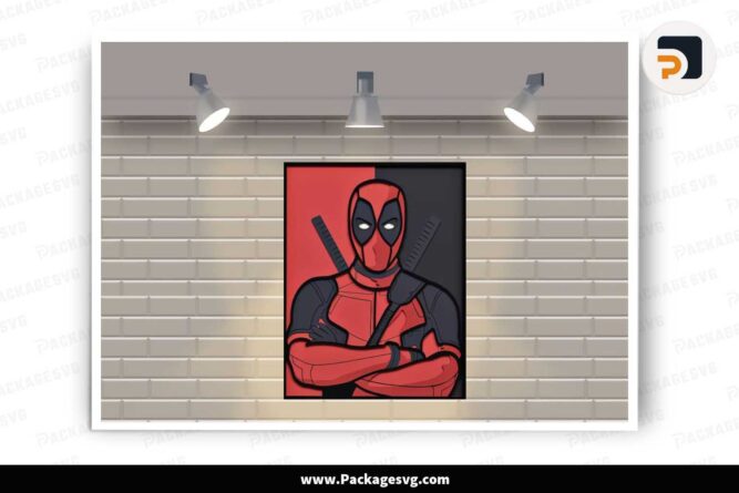 Deadpool Multilayer SVG Laser Cut File LKQ8YF4W