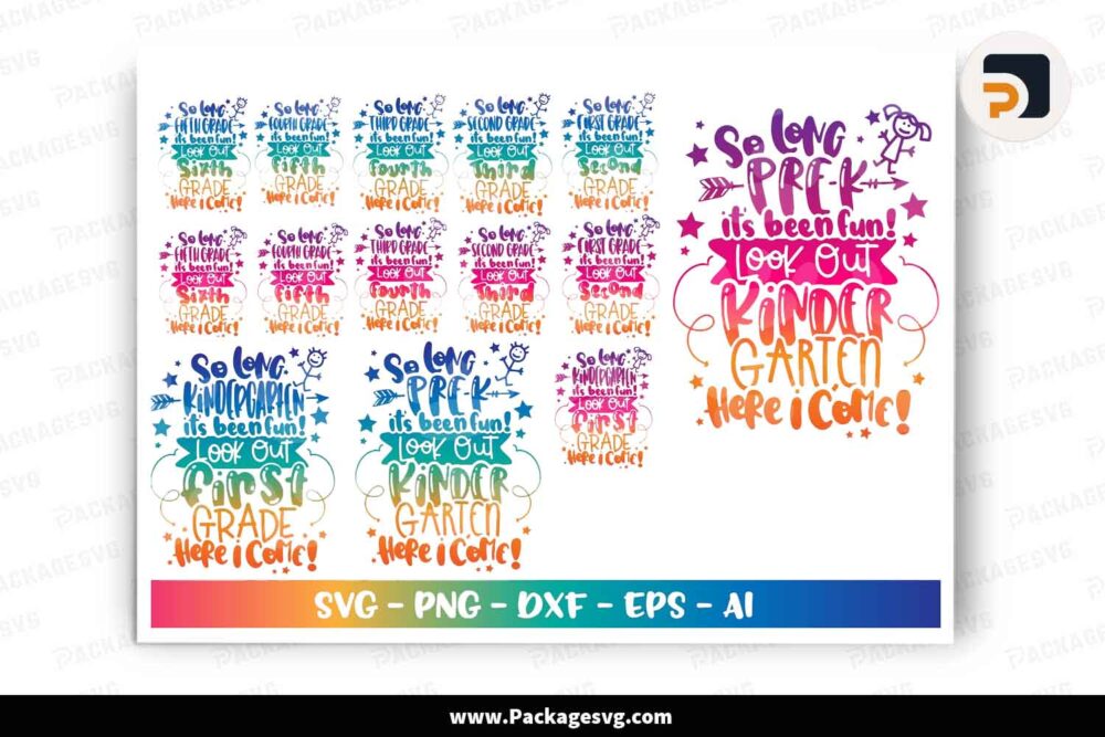 Graduation Bundle SVG, 14 Color School Designs LK69KY9Y