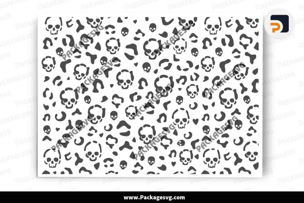 Leopard Skull SVG, Car Decal Vinyl Design LKHON37V