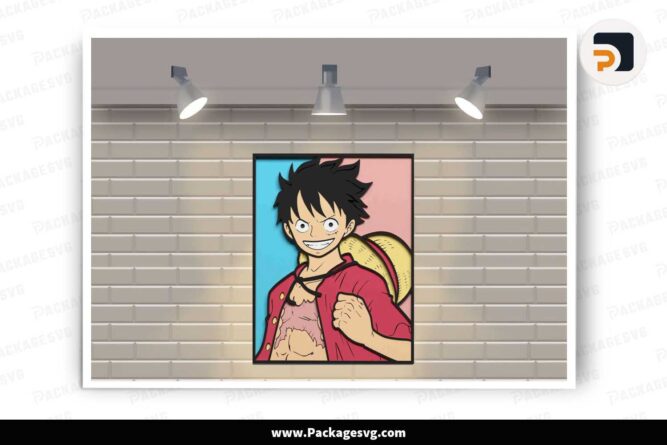 One Piece Luffy Multilayer SVG Laser Cut File LKQ8630X