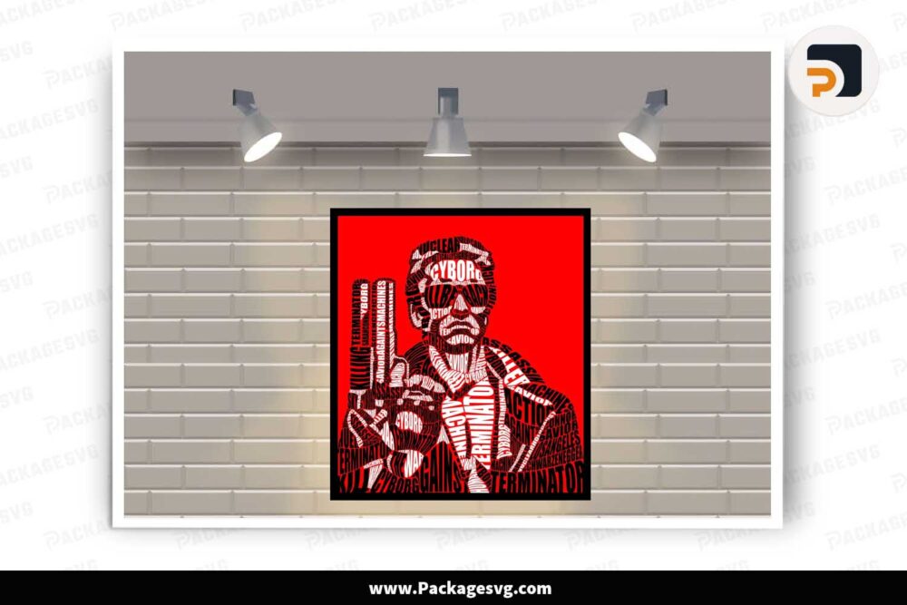 Terminator Text Multilayer SVG Laser Cut File LKQ9RYGV