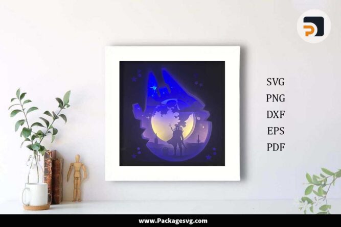 Battle Spaceship Light Box, Star Wars SVG Cut File LLONVEXZ