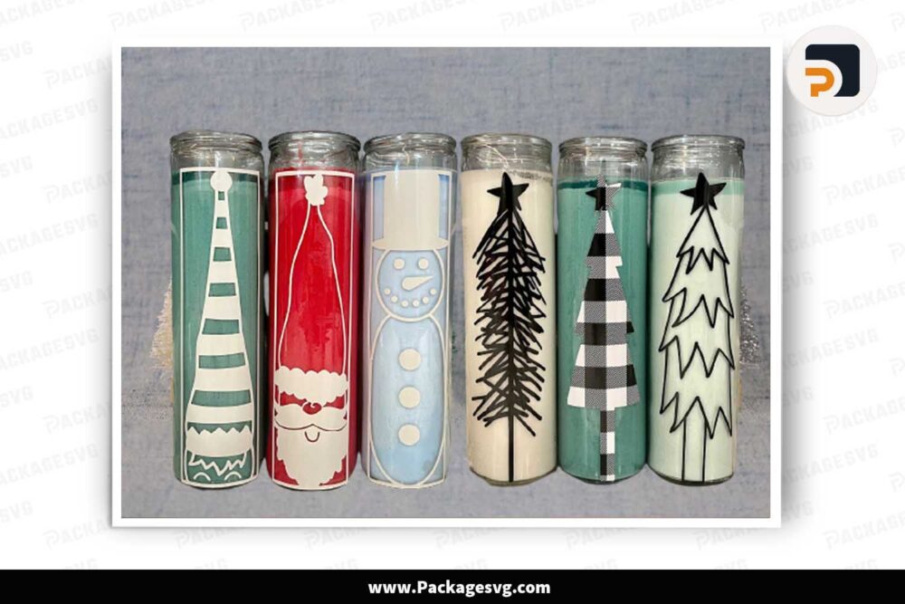 Christmas Candle Bundle, 6 SVG Cut File LLULQ74Q