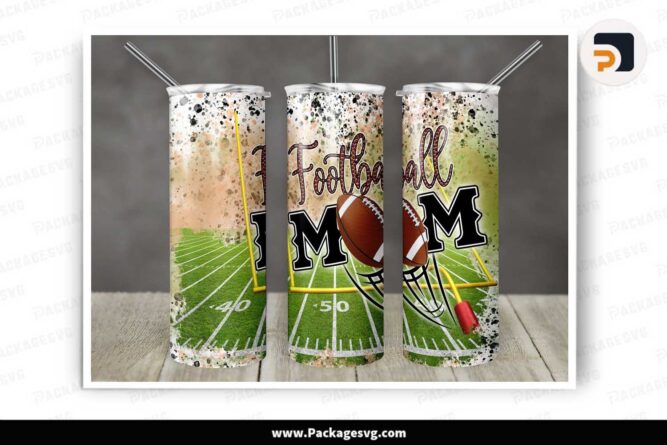 Football Mom Sublimation PNG, 20oz Skinny Tumbler Wrap LLLNAYLG